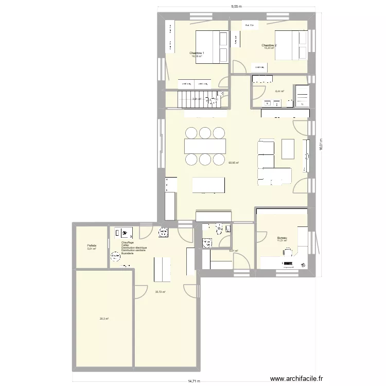 Chêne Paquier 8. Plan de 10 et 181 m² Chêne Paquier 8. Plan de 10 et 181 m²