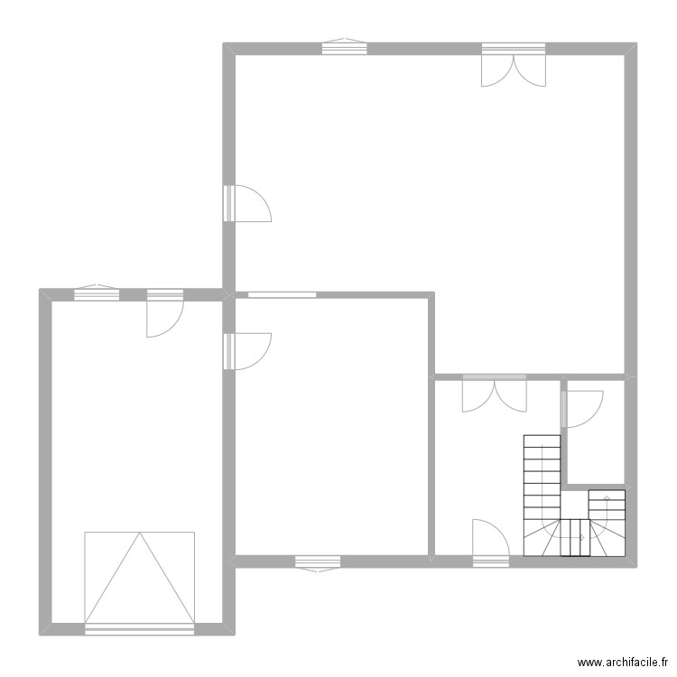 CORBIERE RDC. Plan de 5 pièces et 118 m2