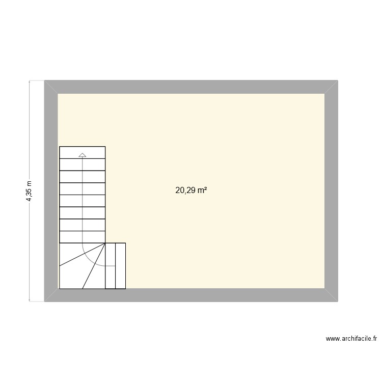 vieille brioud. Plan de 1 pièce et 20 m2