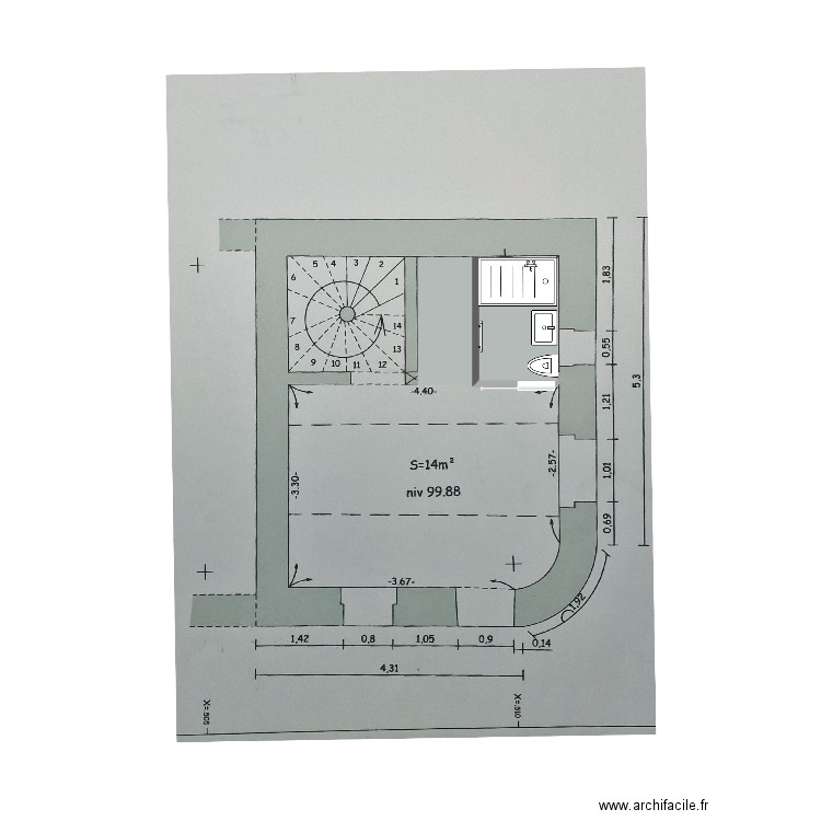 APART 3 ETAGE. Plan de 0 pièce et 0 m2