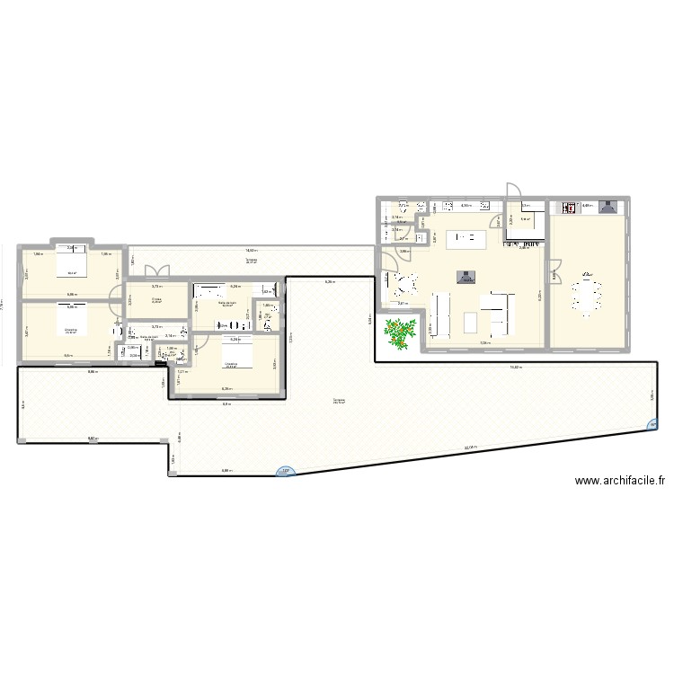 italie essai avec tour MC. Plan de 18 pièces et 703 m2