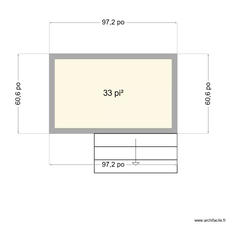 Balcon Marie Haguen 2. Plan de 1  et 3 m²