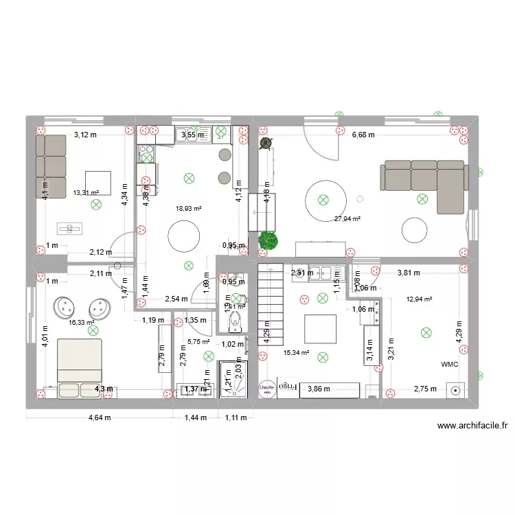 Belmont Momo Maçon. Plan de 8 Pièces et 112 m² Belmont Momo Maçon. Plan de 8 Pièces et 112 m²