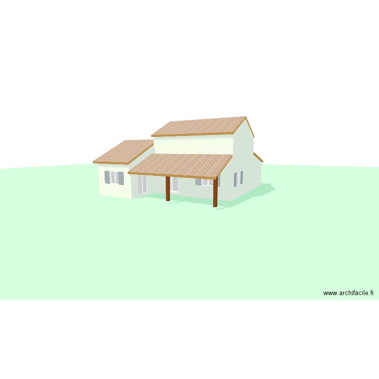 maison. Plan de 3 pièces et 119 m2