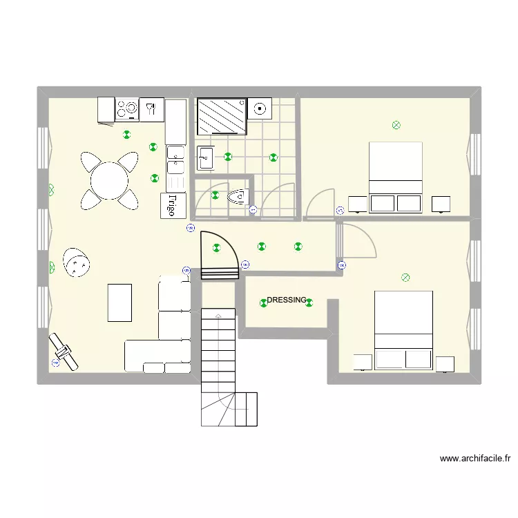 JEAN AICARD. Plan de 4  et 59 m²
