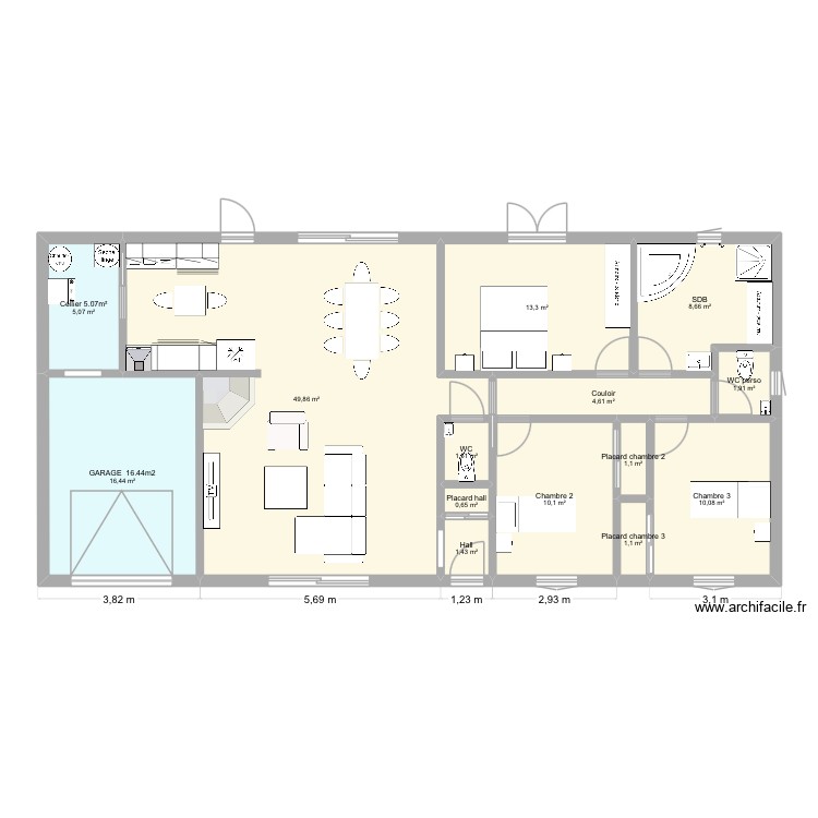 MAISON 104M2o. Plan de 0 pièce et 0 m2