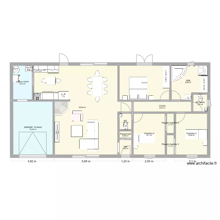 MAISON 104M2o. Plan de 14  et 126 m²