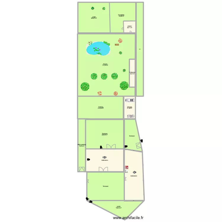 Plan maison. Plan de 17  et 2601 m²