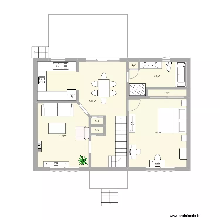 FG-49A. Plan de 8  et 74 m²