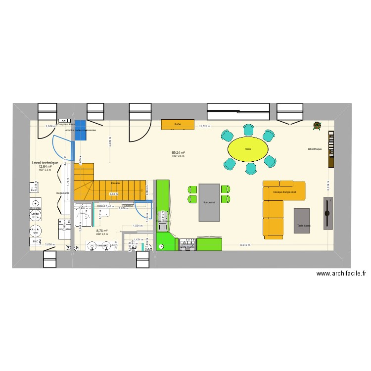 Nico-Emilie-RDC-3. Plan de 3 pièces et 91 m2