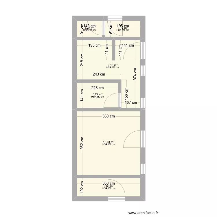 BATIMENT EXISTANT. Plan de 