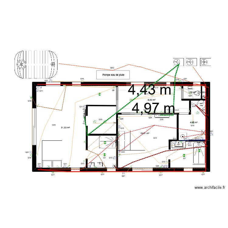 RDC Electricité 2025_05_23_12h. Plan de 6 pièces et 65 m2