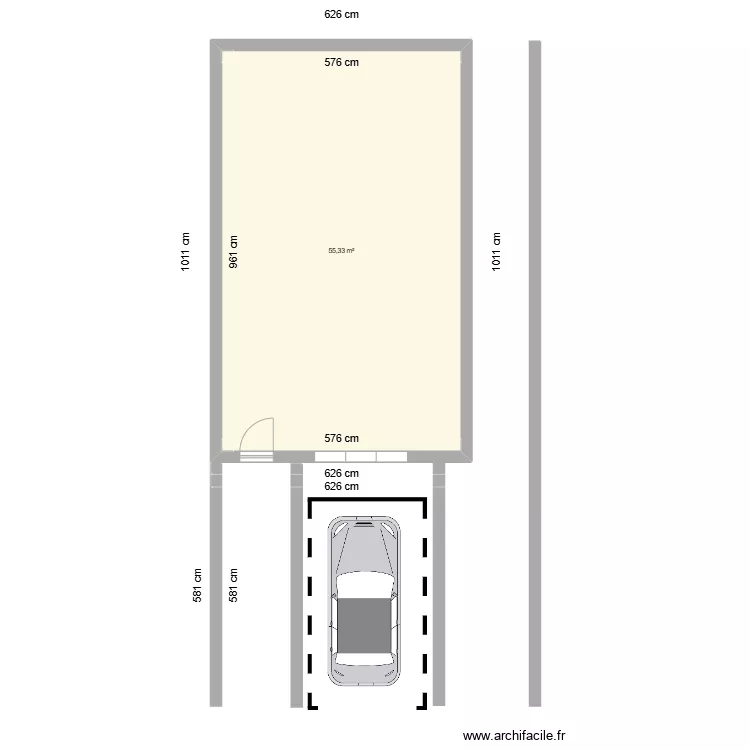 PLAN ACTUELLE GARAGE. Plan de 