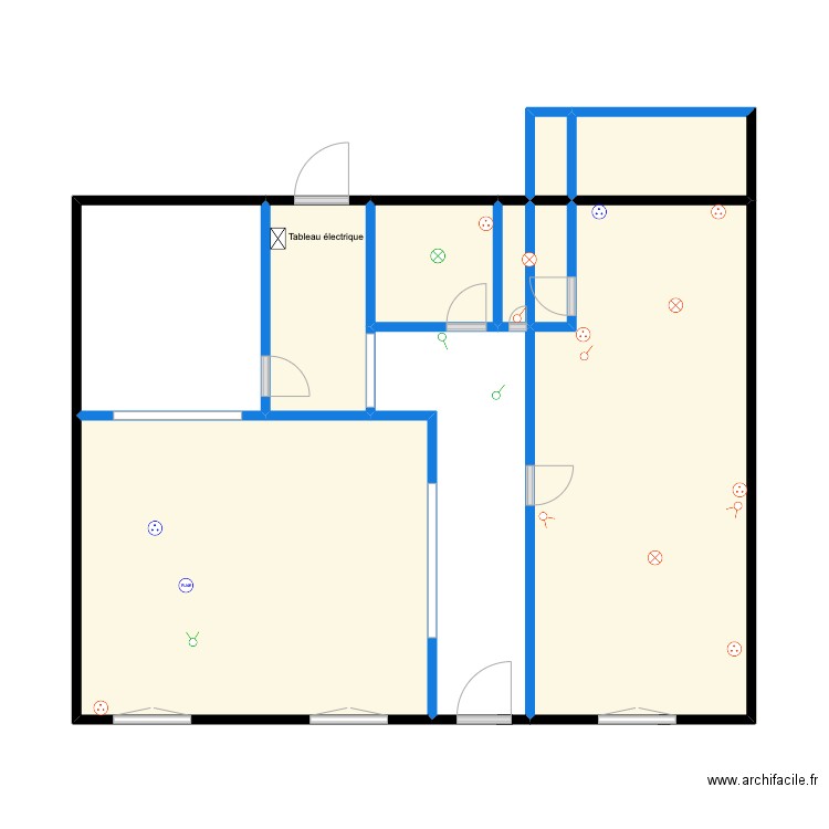FALQ. Plan de 9 pièces et 51 m2
