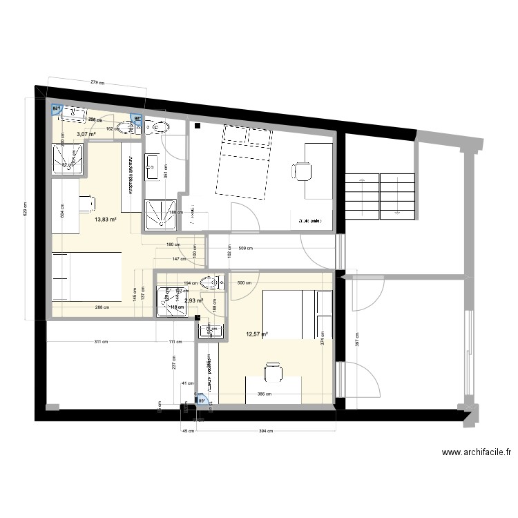 Plan 1er Chambres/3. Plan de 0 pièce et 0 m2