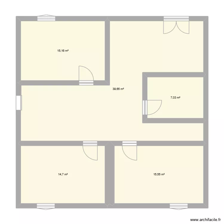maison. Plan de 5  et 92 m²