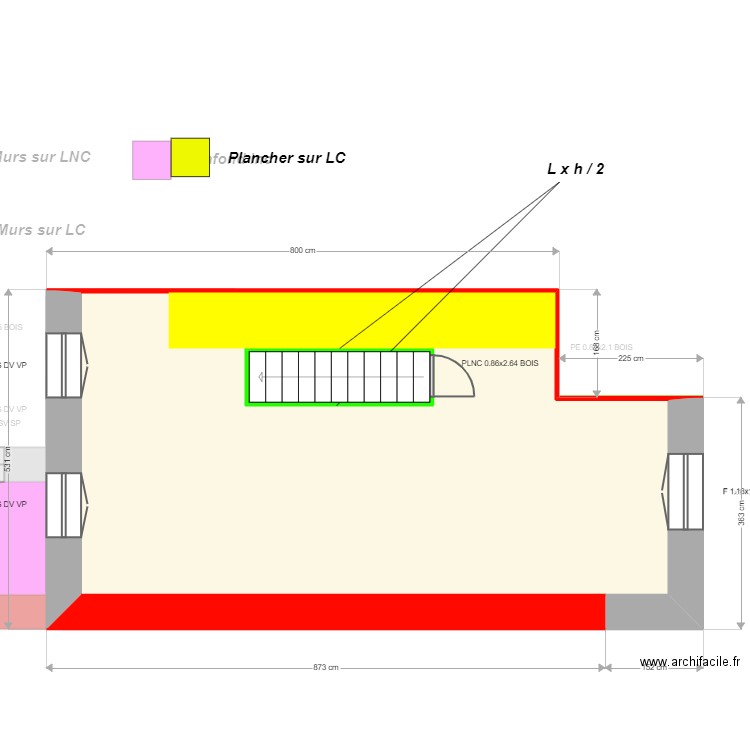 ML24000187 . Plan de 5 pièces et 86 m2