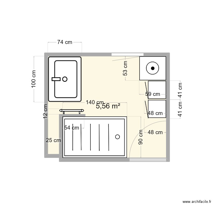 SDB. Plan de 0 pièce et 0 m2