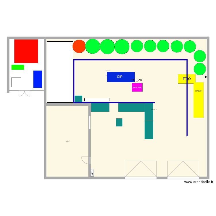 KerUNC. Plan de 2 pièces et 348 m2