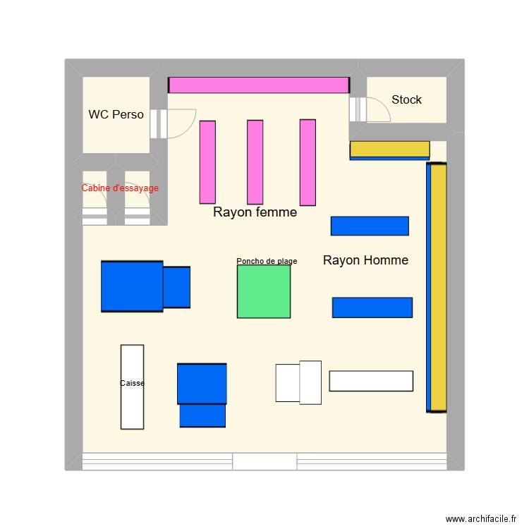 Island Quiver. Plan de 5 pièces et 28 m2