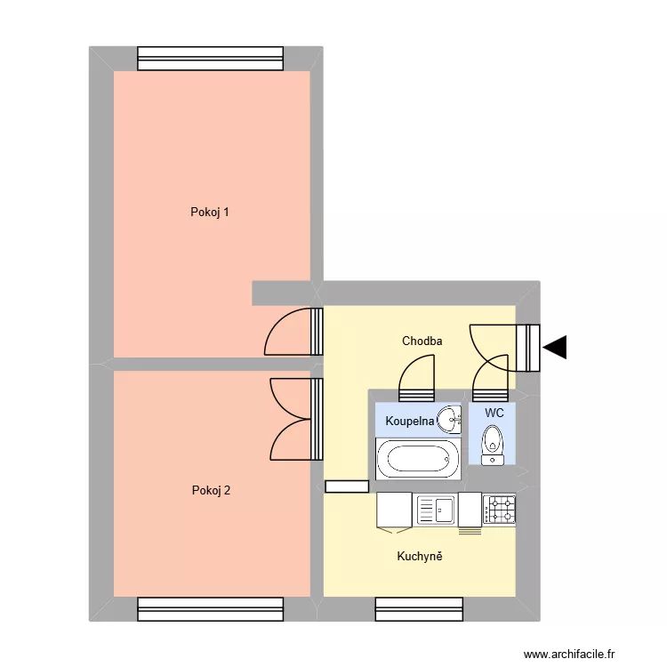 Bělská 619, byt 2. Plan de 11 et 167 m² Bělská 619, byt 2. Plan de 11 et 167 m²