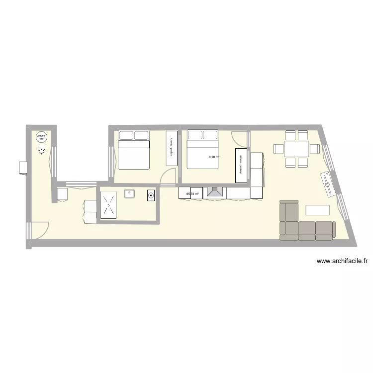 Appartement Bayonne. Plan de 2 et 75 m² Appartement Bayonne. Plan de 2 et 75 m²