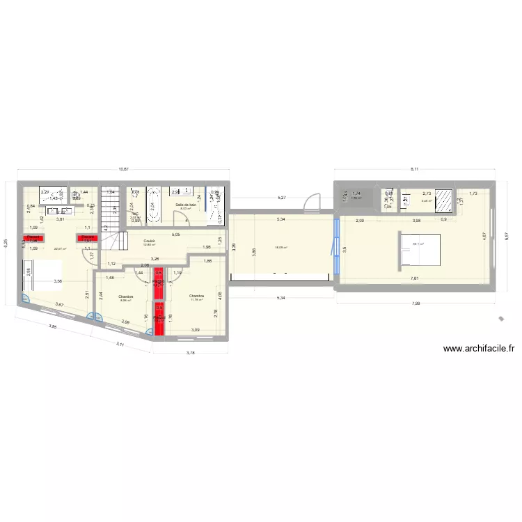 Sanary REZ DE JARDIN FINAL avec cotations. Plan de 14 pièces et 121 m²