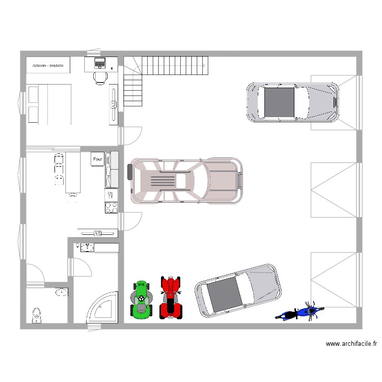 objectifFINI. Plan de 4 pièces et 164 m2