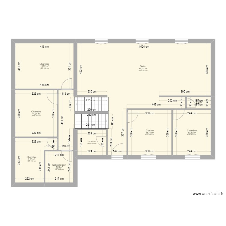 REYNES Xavier. Plan de 9 pièces et 133 m2