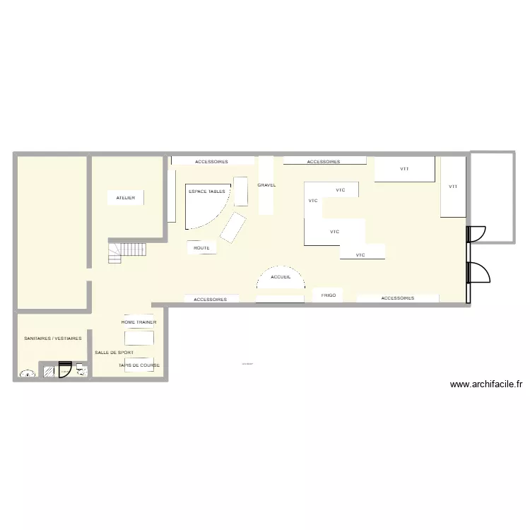 MAGASIN. Plan de 2  et 326 m²