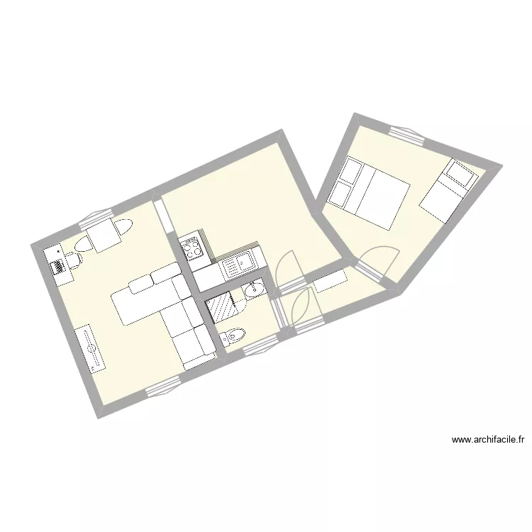 PA 2026. Plan de 5 et 43 m² PA 2026. Plan de 5 et 43 m²