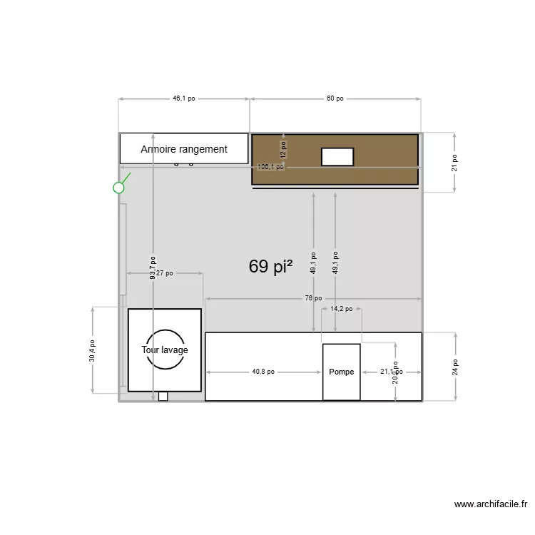Salle de bain. Plan de 1 et 6 m² Salle de bain. Plan de 1 et 6 m²
