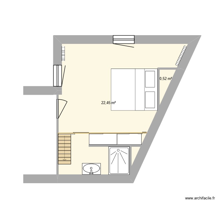 Chambre. Plan de 0 pièce et 0 m2