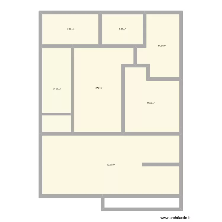 test v1. Plan de 7  et 148 m²