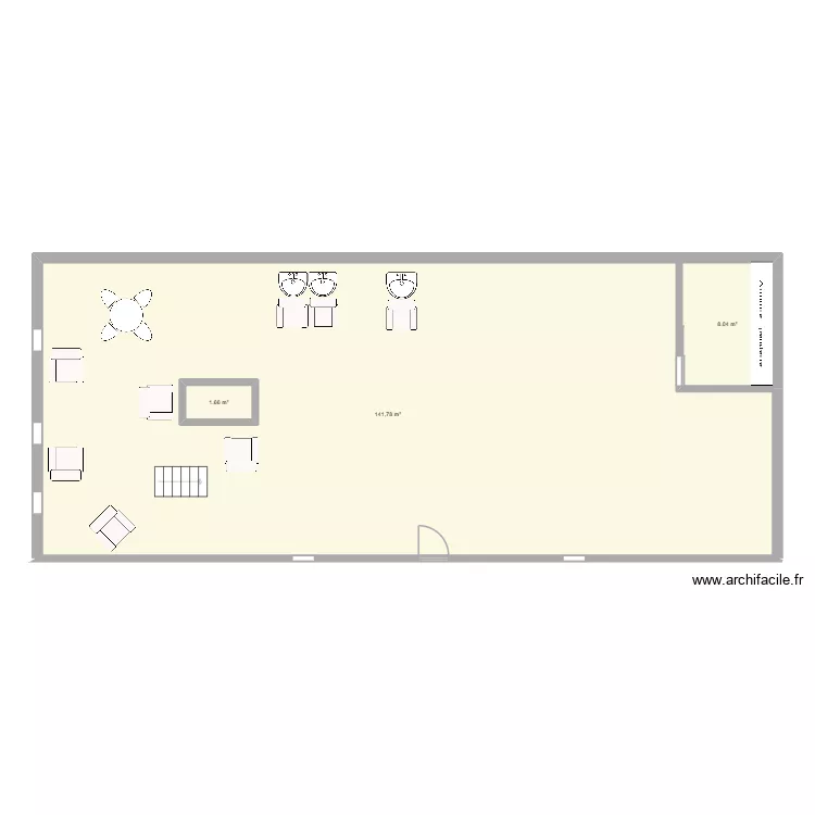 salon. Plan de 3  et 154 m²