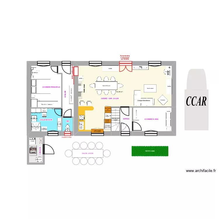 amenagement maison annoville v6. Plan de 