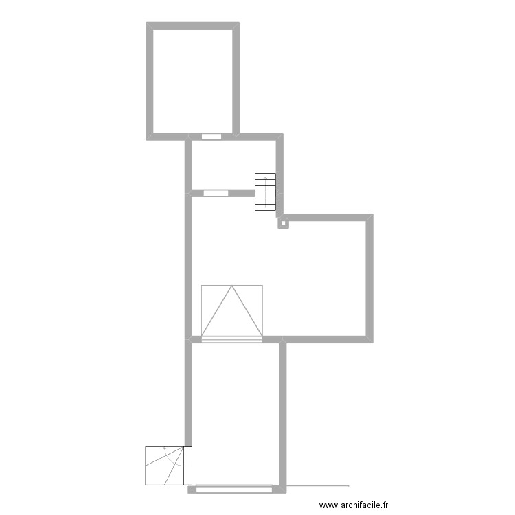 Paradela rez. Plan de 4 pièces et 54 m2