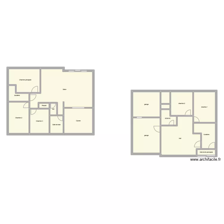 Péru. Plan de 19 et 164 m² Péru. Plan de 19 et 164 m²