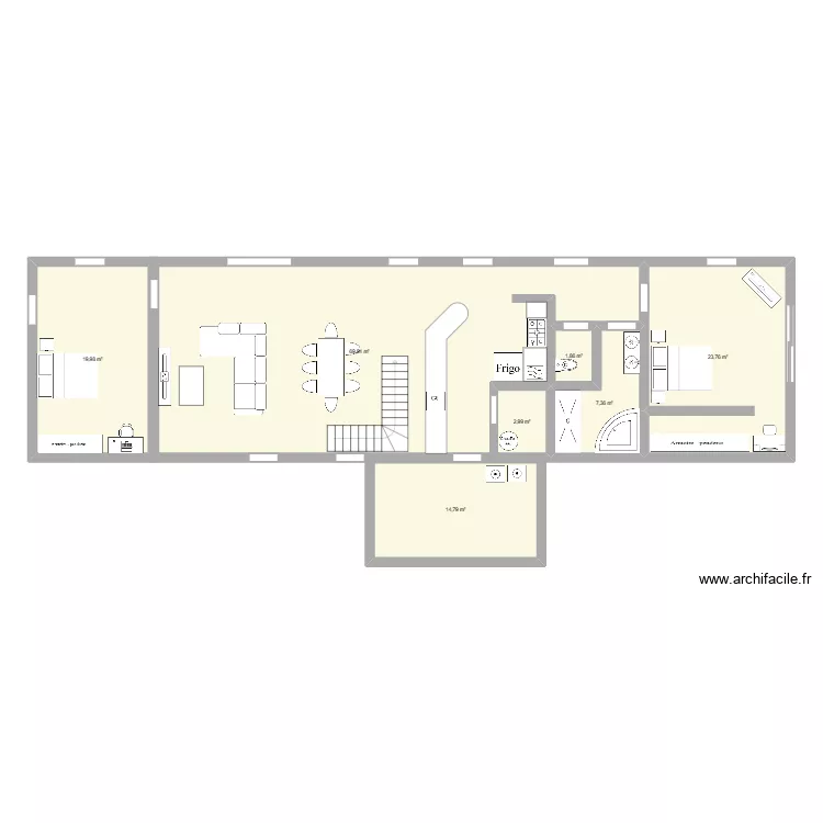 Maison. Plan de 7 et 141 m² Maison. Plan de 7 et 141 m²