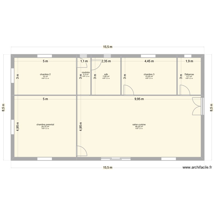 maison 1. Plan de 0 pièce et 0 m2