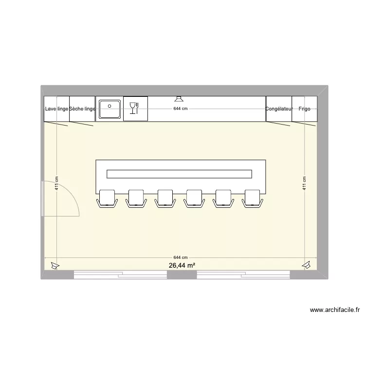 plan bar . Plan de 