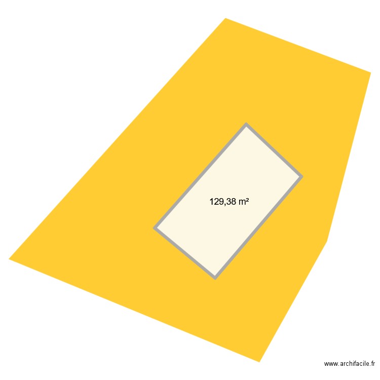 maison et terrain. Plan de 2 pièces et 259 m2