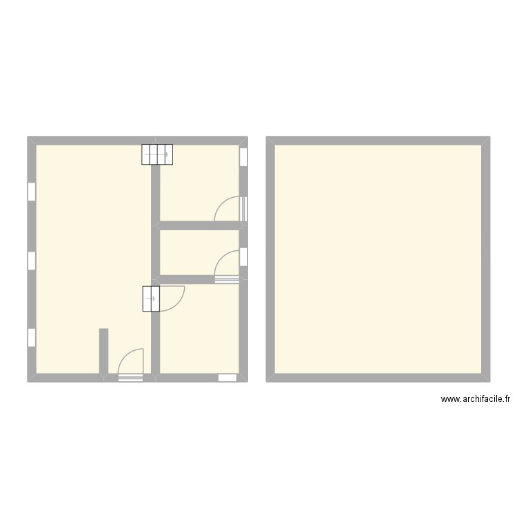 maison avant travaux. Plan de 5 pièces et 92 m2