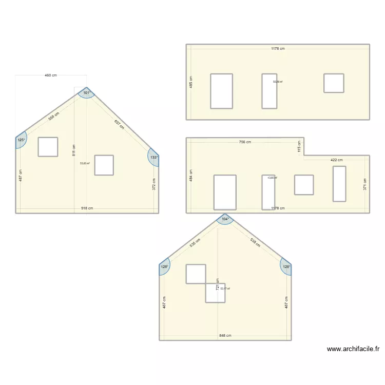 ITE STEHLIN. Plan de 15  et 242 m²