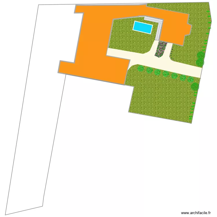 plan piscine. Plan de 