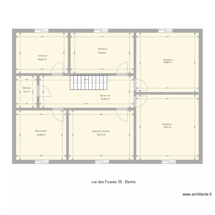 foss&eacute;s 38 bertrix 1er. Plan de 