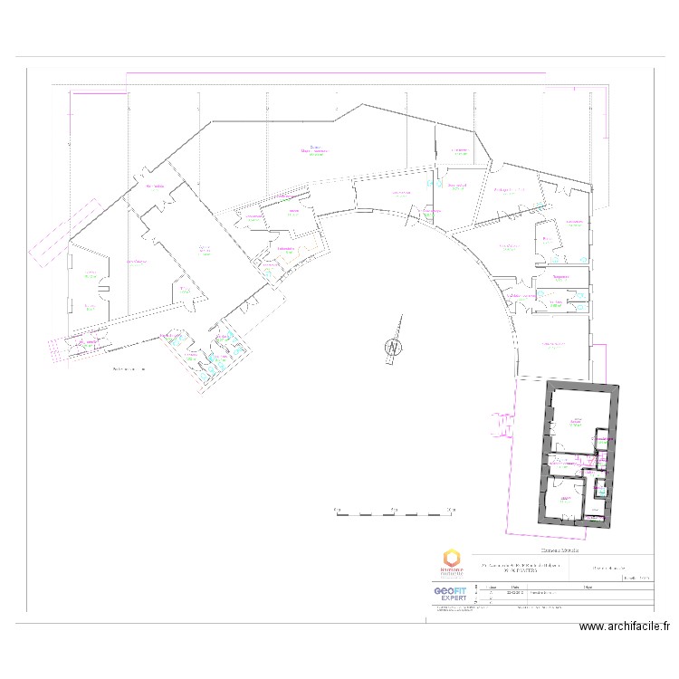 Pamiers. Plan de 9 pièces et 56 m2