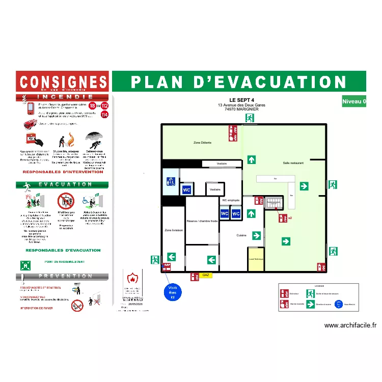 Plan d'intervention Restaurant Le sept 4. Plan de 17 et 204 m² Plan d'intervention Restaurant Le sept 4. Plan de 17 et 204 m²
