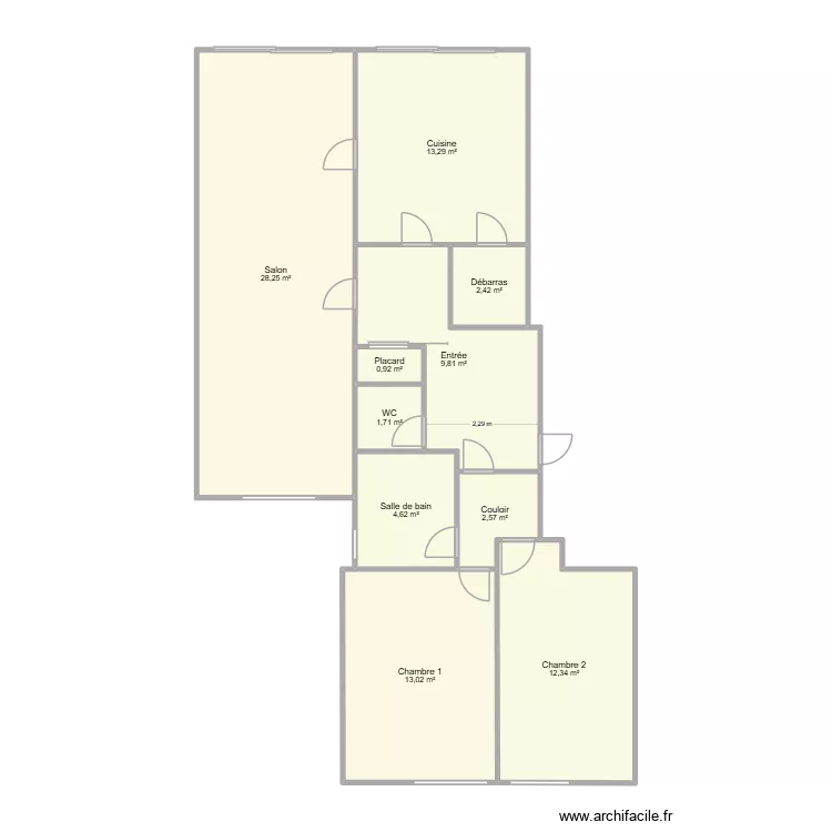 bouin 42  chezine. Plan de 