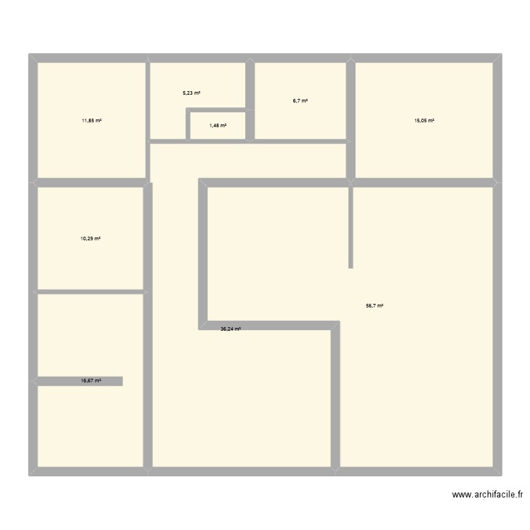 boissere. Plan de 9 pièces et 160 m2